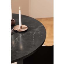 Dining table AMBLE D110xH75cm, black marble
