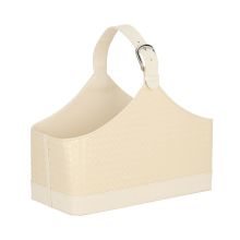 Magazine basket WILMA 37.5x17.5x27cm, cream