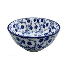 Bowl SHION D15.5xH7cm, blue flowers