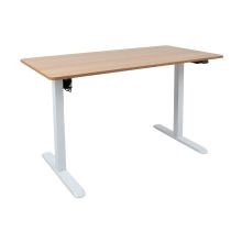 Письменный стол ERGO LIGHT с 1 мотором 120x60xH73-118см, дуб/белый