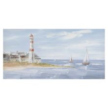 Oil painting 60x120cm, lighthouse