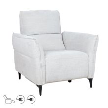 Recliner armchair MIAMI with electric mechanism, light beige