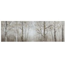 Oil painting 50x150cm, forest