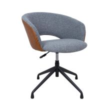Task chair KARINA without castors, grey/light brown