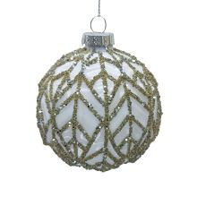 Christmas ornament JOY HOLY D8cm, glass