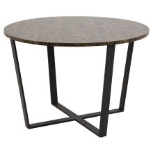 Dining table AMBLE D110xH75cm, brown marble