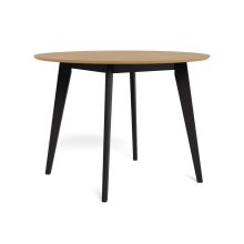 Dining table ROXBY D105xH76cm, oak/black