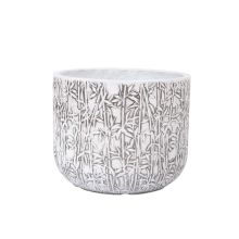 Lillepott LOUNA D30xH24.5cm, valge/hall