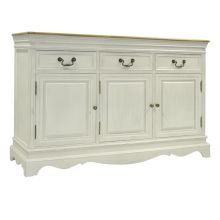 Sideboard SAMIRA 131,5x43xH87cm, antique white/natural