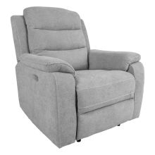 Recliner armchair MIMI with electric mechanism, light grey