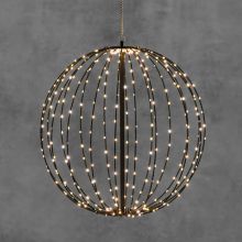 LED-valgusti BALL D50cm 264LED must raam, valge valgusega