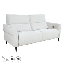 Recliner sofa MIAMI 3-seater with electric mechanism, light beige
