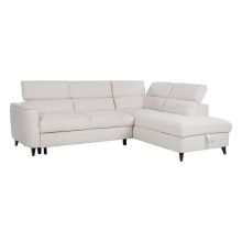Corner sofa bed SAMANTHA RC, white
