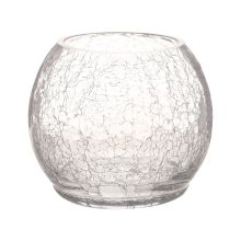 Ваза CRACK BOWL D12,5xH10см, стеклянная