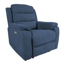 Recliner armchair MIMI with electric mechanism, blue