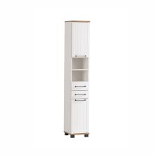 Шкаф в ванную JELDA 30x33xH181см, дуб/матовый белый