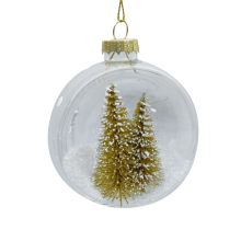 Рождественское украшение JOY TREE GOLD, д 8 см, стекло
