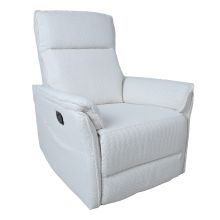 Recliner armchair GERRY with manual mechanism, white