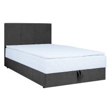 Континентальная кровать LEVI 140x200 см, с матрасом, темно-серая