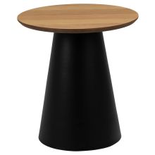 Coffee table SOLI D45xH48cm, natural/black