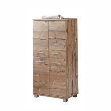 Tall bathroom cabinet ISOLA 60x33xH117cm, light brown