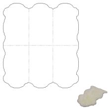 Lambanahast vaip MERINO M 6x, 130x180cm, valge