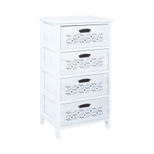 Комод MIHKLI с 4 отделениями для хранения 40x29x73см, белый