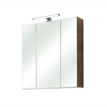 Peegelkapp LED-valgustusega 66-II, 80x16xH70cm, tamm