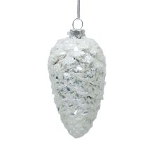 Christmas ornament JOY CONE 10cm, glass