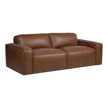 Диван BURTON, 3-местный, коричневая кожа