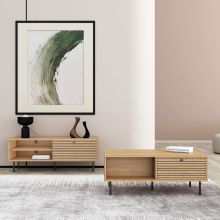 Diivanilaud LINE 100x50xH45cm, tammedekooriga melamiin
