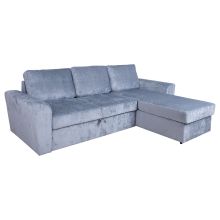 Corner sofa bed INGMAR bluish grey