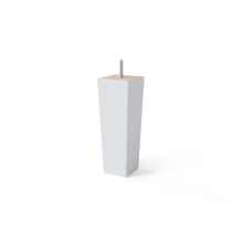 Wooden leg conical H18cm, 4pcs, white