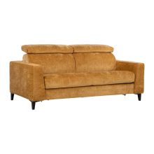 Sofa bed FRODE with spring mattress, yellow