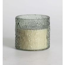 Scented candle in glass NATURE GREEN H9cm, Evergreen