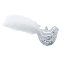 Christmas ornament JOY BIRD FEATHER 7cm, glass
