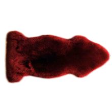 Ковёр из шкуры овцы MERINO 50x135см, винно-красный