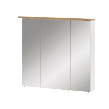 Peegelkapp PADUA 70,5x16xH72cm, valge läige/tamm
