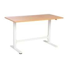 Desk ERGO manual 120x60xH70-115cm, oak/white