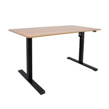 Письменный стол ERGO OPTIMAL с 1 мотором 120x60xH71-116см, дуб/черный