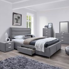 Voodi CAREN 160x200cm, madratsiga HARMONY DELUX, hall