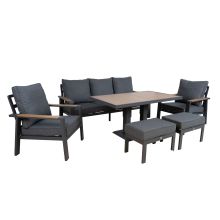 Aiamööblikomplekt PARKER 6-osaline, hall