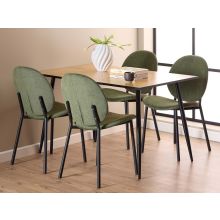 Dining table set WILMA 120x80xH75cm, green