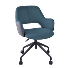 Task chair KENO with castors, blue/grey