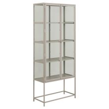 Display cabinet SEAFORD 77x35xH185,6cm, grey