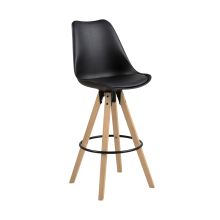 Барный стул DIMA 48,5x55xH111,5см, сиденье и спинка: кожзаменитель, цвет: чёрный