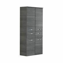 Tall bathroom cabinet 328, 60x33xH141cm, grey