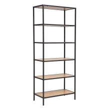 Riiul HEDVIG 63x33xH152cm, saar/must