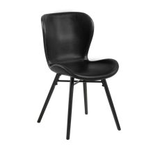 Стул BATILDA 47x53xH82,5см, сиденье / спинка: искусственная кожа, цвет: черный, ножки: каучуковое дерево, цвет: черн