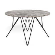 Coffee table PRUNUS D80xH46,2cm, brown/black
